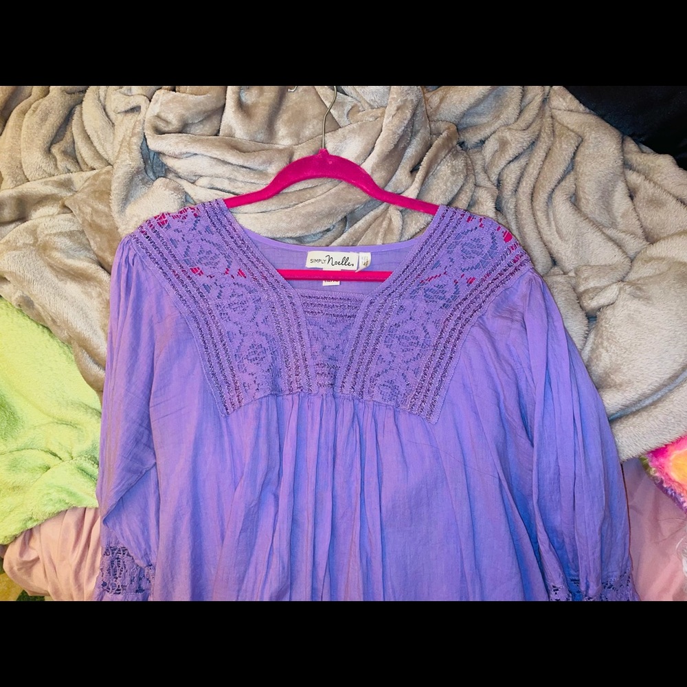 Purple Crochet Blouse